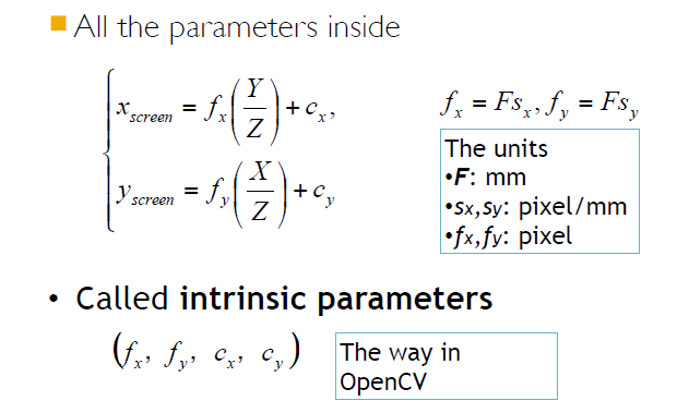 intrinsic parameters
